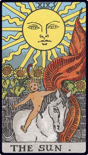 タロットカード「太陽」(The Sun)の絵柄