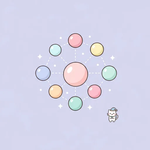九つの星のイメージイラスト