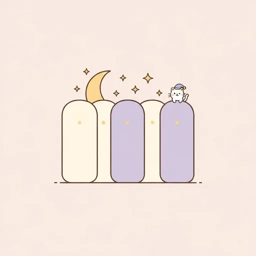 四柱推命の四つの柱(年柱・月柱・日柱・時柱)のイメージイラスト