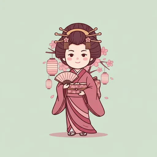 前世診断の「花魁(江戸時代)」のすがた