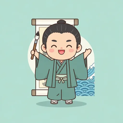 前世診断の「浮世絵師(江戸時代)」のすがた